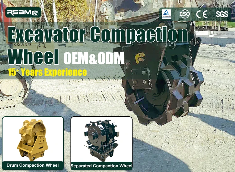 5 To 8 Ton Compaction Wheel For Mini Excavator 450mm Width