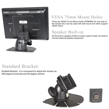 FEELWORLD FW669AHT 7" Industrial Resistive Touch Screen Monitor with  /VGA/AV, OEM/ODM Support, Factory Direct detail image