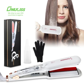 Digital Steam Hair Straightener 2 In 1 Professional Salon Vapor Flat Iron