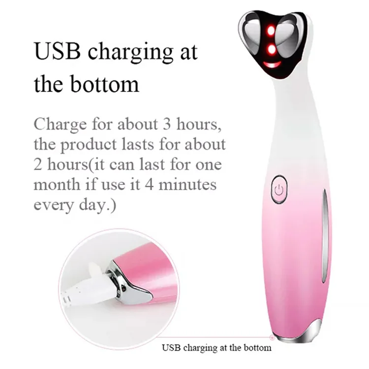 Ems Rf Mini Roller Electric Vibration Eye Massage Tool Anti Aging Skin Care Device Eye Massager Pen Eye Massager Wand
