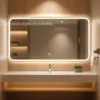 [Oro de lujo] Colgante horizontal: un solo toque + luz blanca (interruptor táctil + atenuación continua + espejo plateado sin cobre)