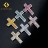 Green moissanite &white gold plated