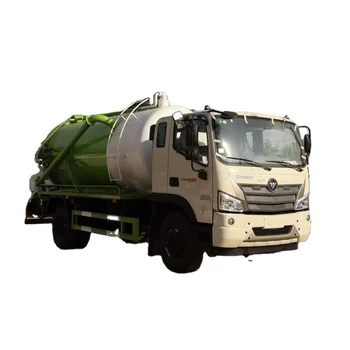 12 square suction truck, Futian pipeline cleaning truck, manure transport truck