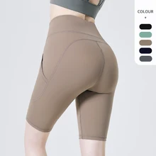 Wholesale Women Fitness Workout High Waist Short Leggings Yoga Set Gym Push Up Seamless Scrunch Butt Yoga Pant Sport