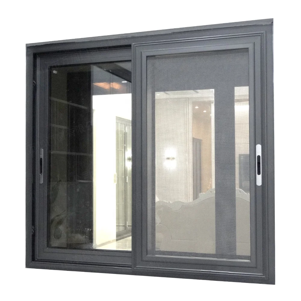 Aluminum Glass Sliding Window With Mosquito Net - Buy Aluminum Glass ...