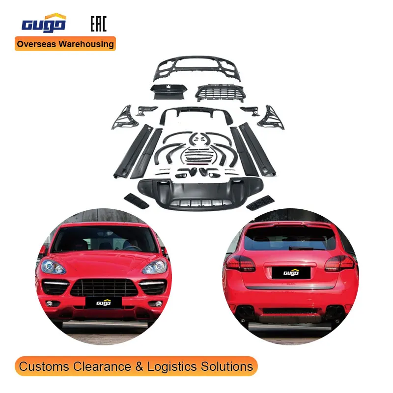 Gugo GTS Style Body Kit Conversion Upgrade For Porsche Cayenne 958.1 2011-2014 Front Rear Bumper