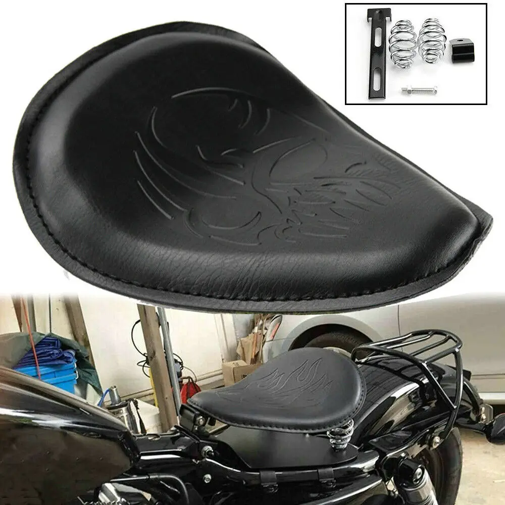 Racepro Motorcycle Driver Black Rider Spring Bracket Solo Seat For ...