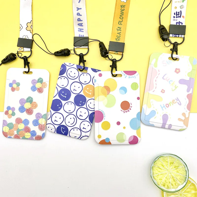 Wholesale 2022 In stock cute graffiti rice card holder work ID