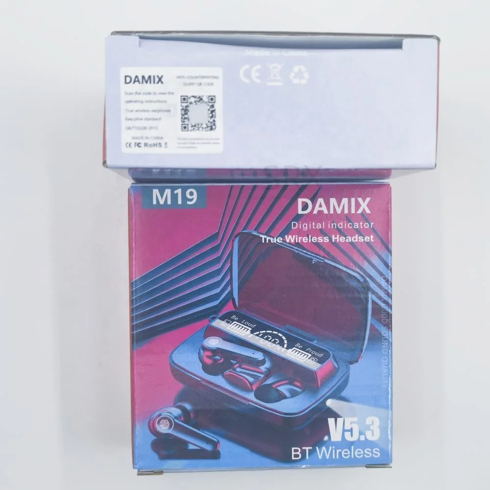 M19 Наушники игры сенсорные водонепроницаемые мини-гарнитура светодиодный цифровой дисплей наушники M19 TWS 5,0 беспроводные наушники
