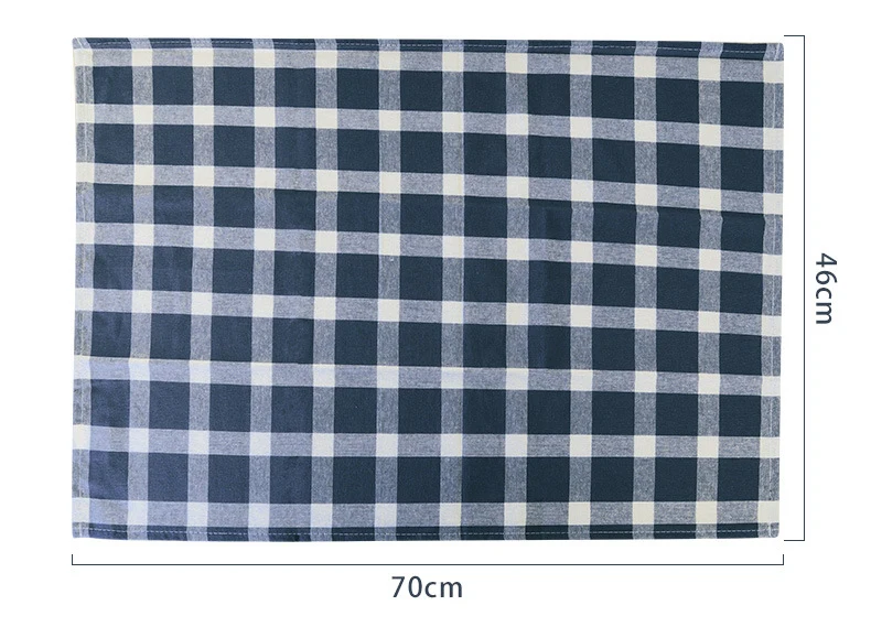 Wholesale Cotton Home Kitchen Color Weave Mediterranean Blue Cloth Absorbent Napkin Tea Towel Kitchen Towel Napkin