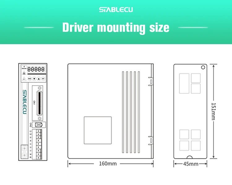 Industry use 400w 750W 220v three phase AC Servo driver servo motor RS485 servo motor and drive 60mm flange 3000rpm 1.27N.m supplier