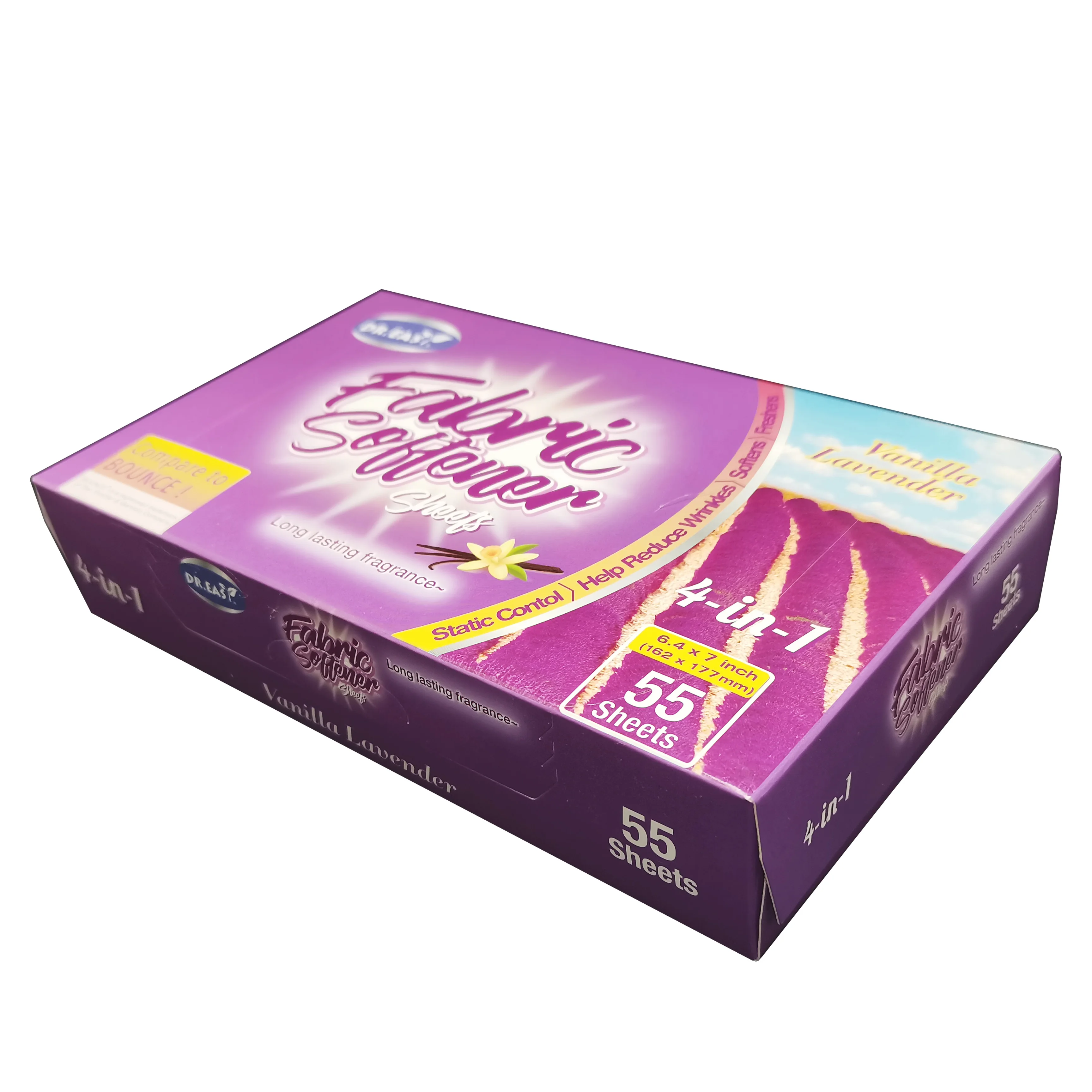 product dryer sheets lavender scent free sample fabric clothing softener dryer sheets-1