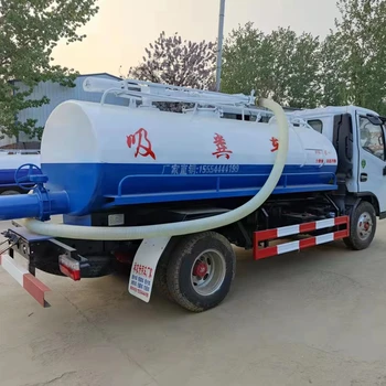 Large vacuum suction truck with suction capacity of 5 cubic meters, price for community property sewer suction truck