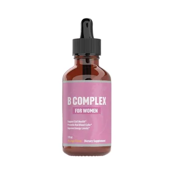 Daily Health Support B Complex Vitamins Liquid Drops for Women Helps Digestion