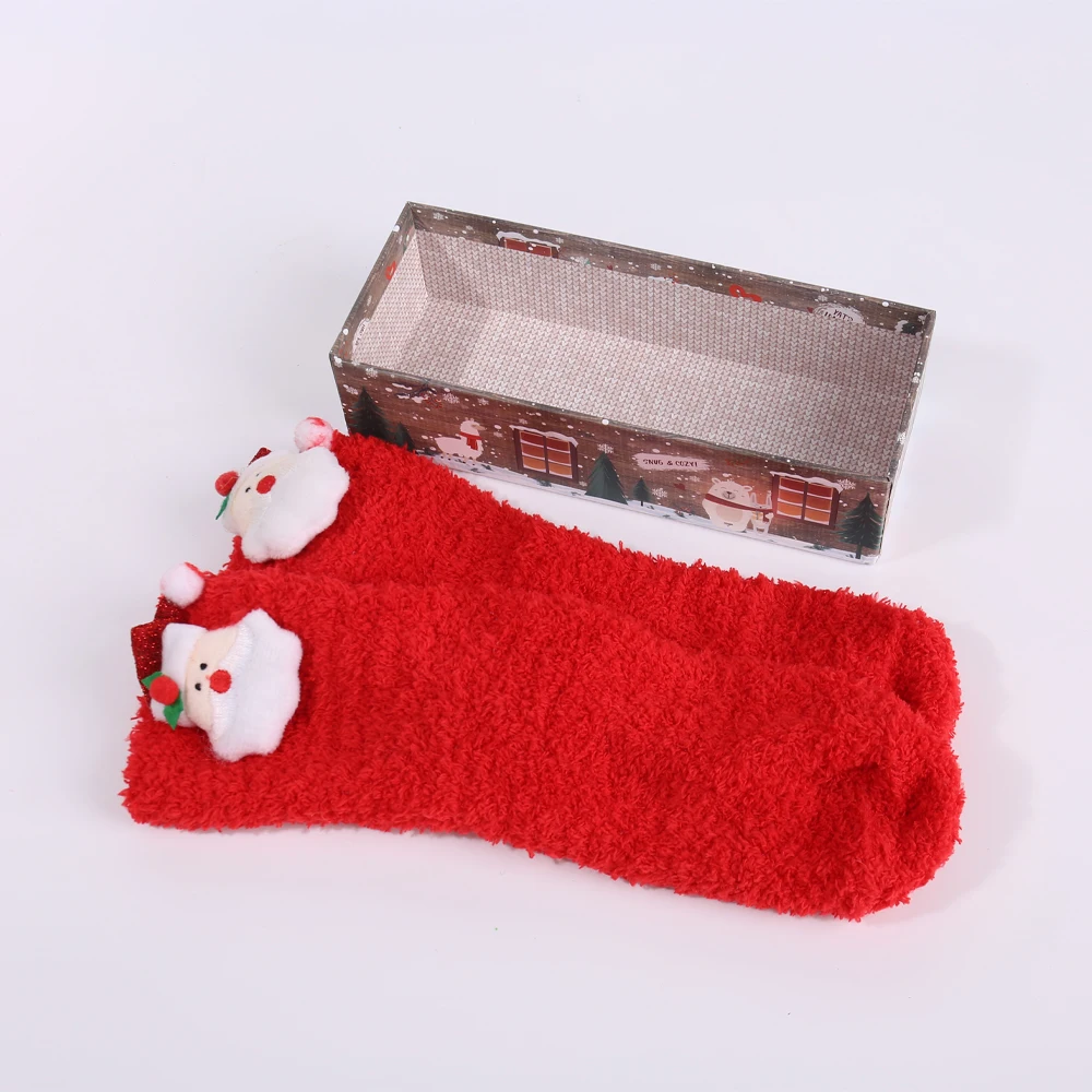 Scatola personalizzata per il confezionamento di calze con copertina trasparente e logo unico, in cartone 'Cielo e Terra'