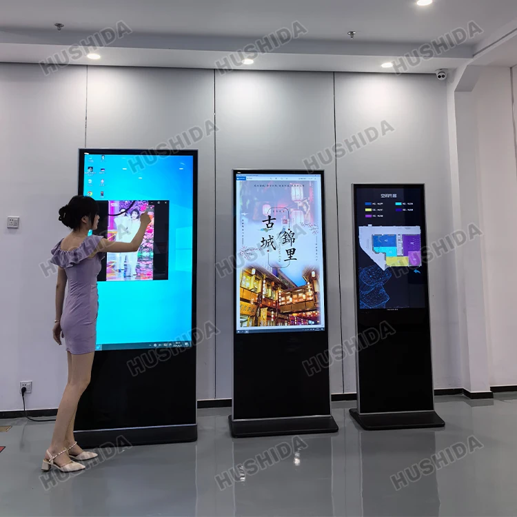 Floor Stand Android Led Vertical Kiosk 55 Inch Advertising Display Machine Interactive Video Digital Directory Kiosk Price