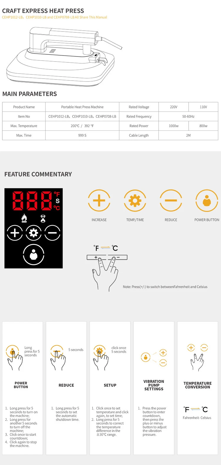 Handheld Mini Portable Plate Heat Press Machine Phone Case Sublimation