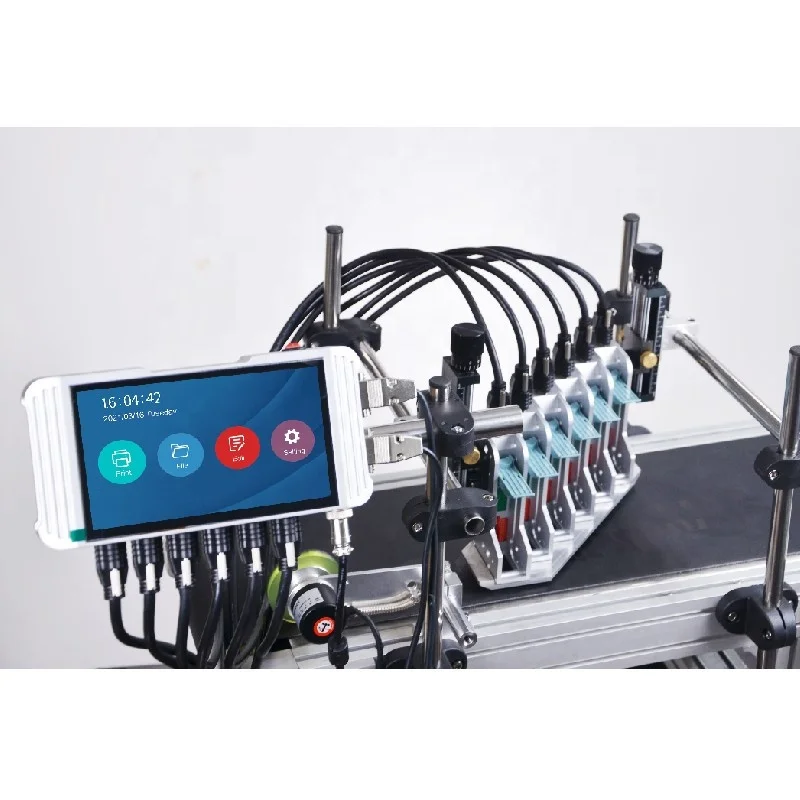 Inkjet Printer Logo Printing Coding With Conveyor Belt for Rice Bags Transporting