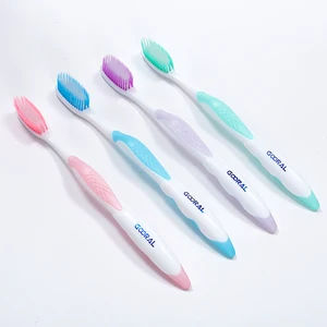 Adult Manual Toothbrush with Soft Nylon Bristles Wide Head and Plastic Handle Biodegradable Household Toothbrush