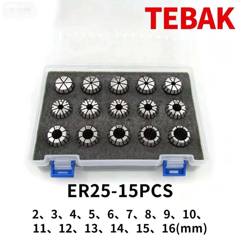 TEBAK High Precision Er32 Spring Collet with Milling Chuck Set Machine Tools Accessories