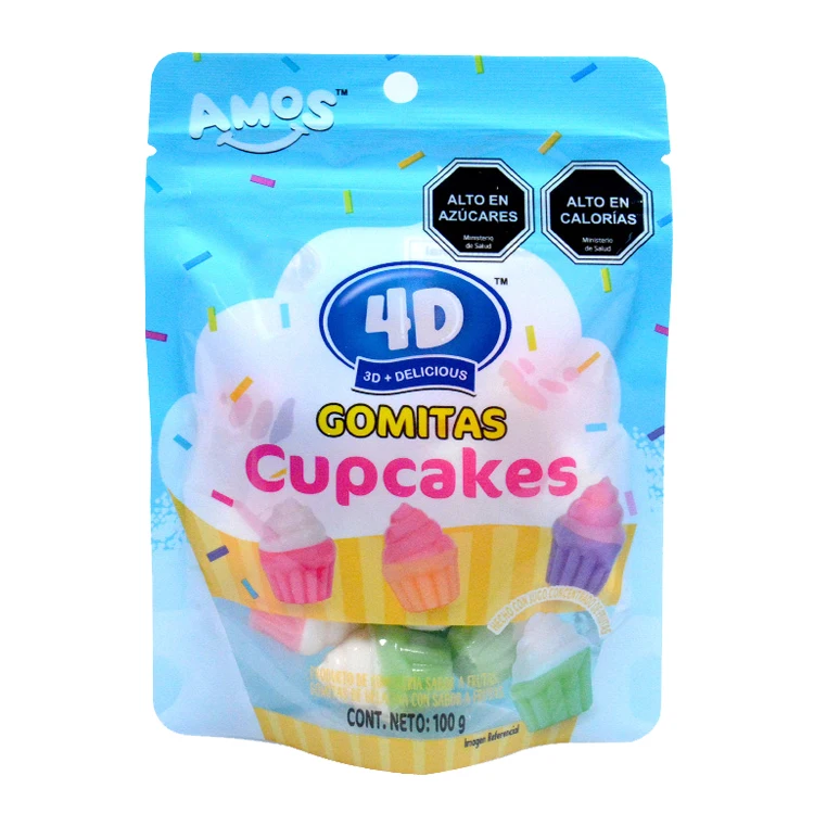 BoxNCase Amos 4D Gummy Cupcakes 3.53 oz Theater Box 24ct Case