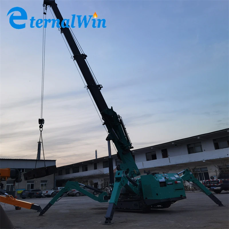 Indoor Outdoor Spider Crane Small Mobile 3 Ton Mini Spider Crane With Torque Limit