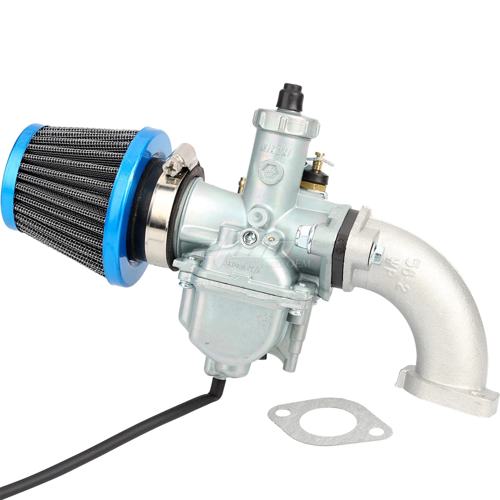 
 Карбюратор 26 мм VM22 Carb + синий воздушный фильтр 38 мм + впускная труба коллектора + прокладка подходит для китайского питбайка 125/140cc  