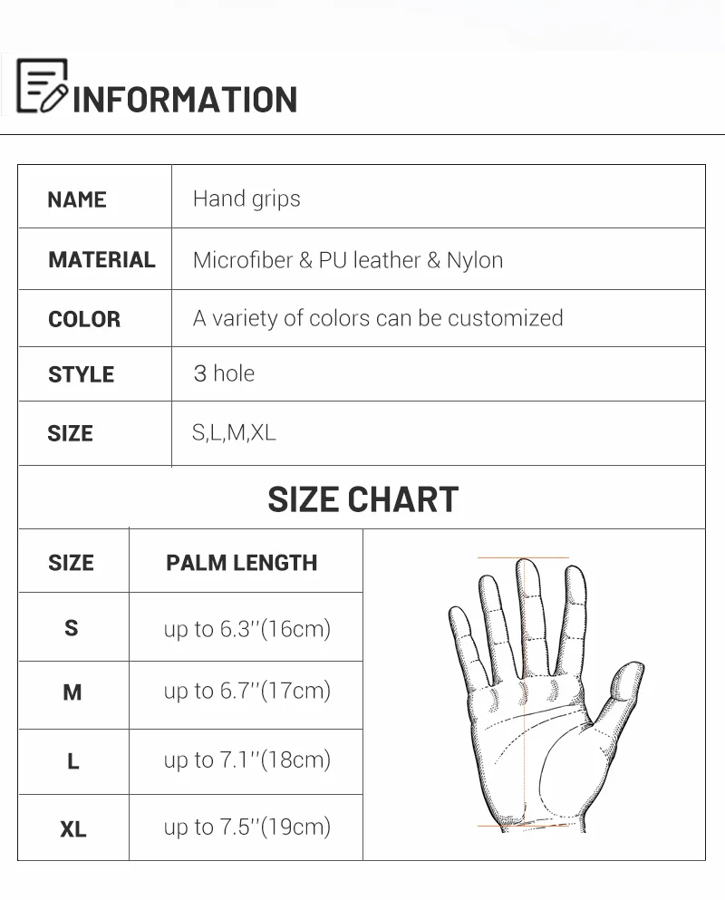 3hole Hand Grip Handgrip Crossfit Gym Grip Gymnastic Hand Grips