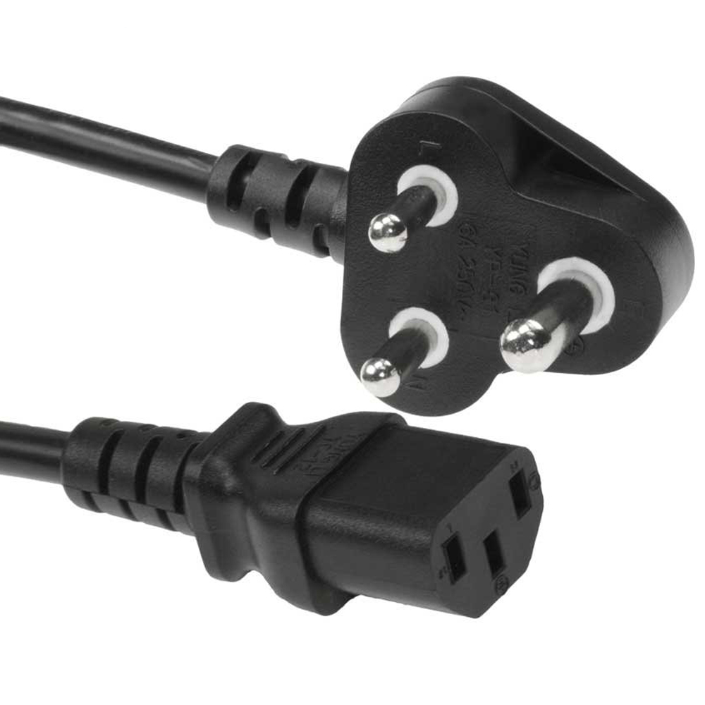 SIPU 3 Pin Индия стандартных настольных ПК компьютер шнур питания кабель whit штепсельной вилки