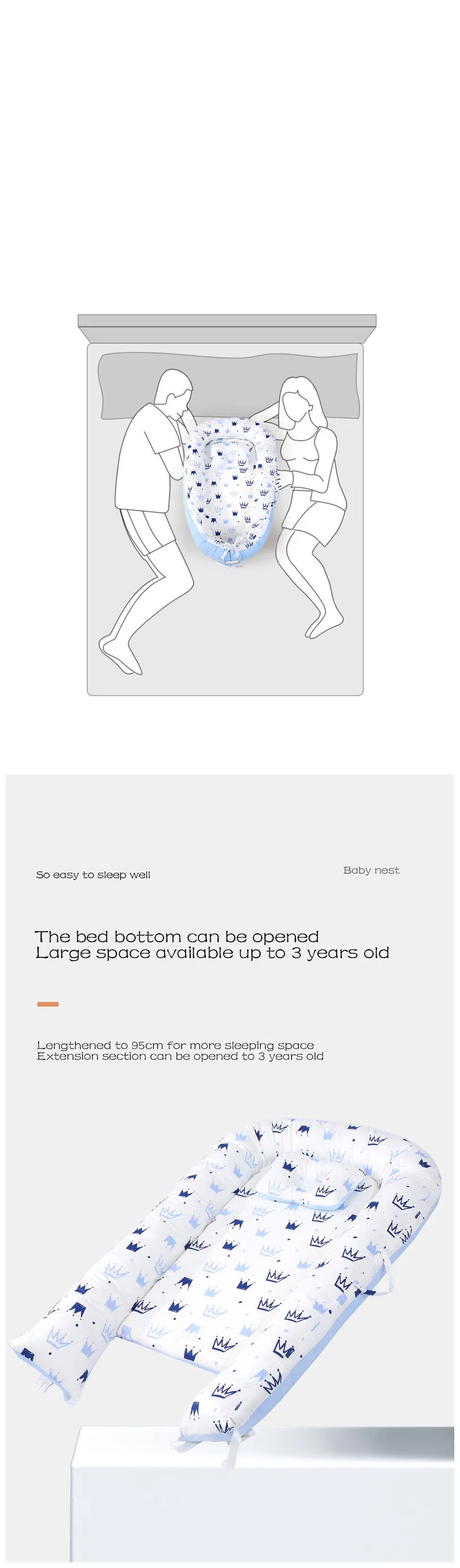 Cpc Astm Cpsia Certified Baby Lounger & Baby Nest For Newborn Portable