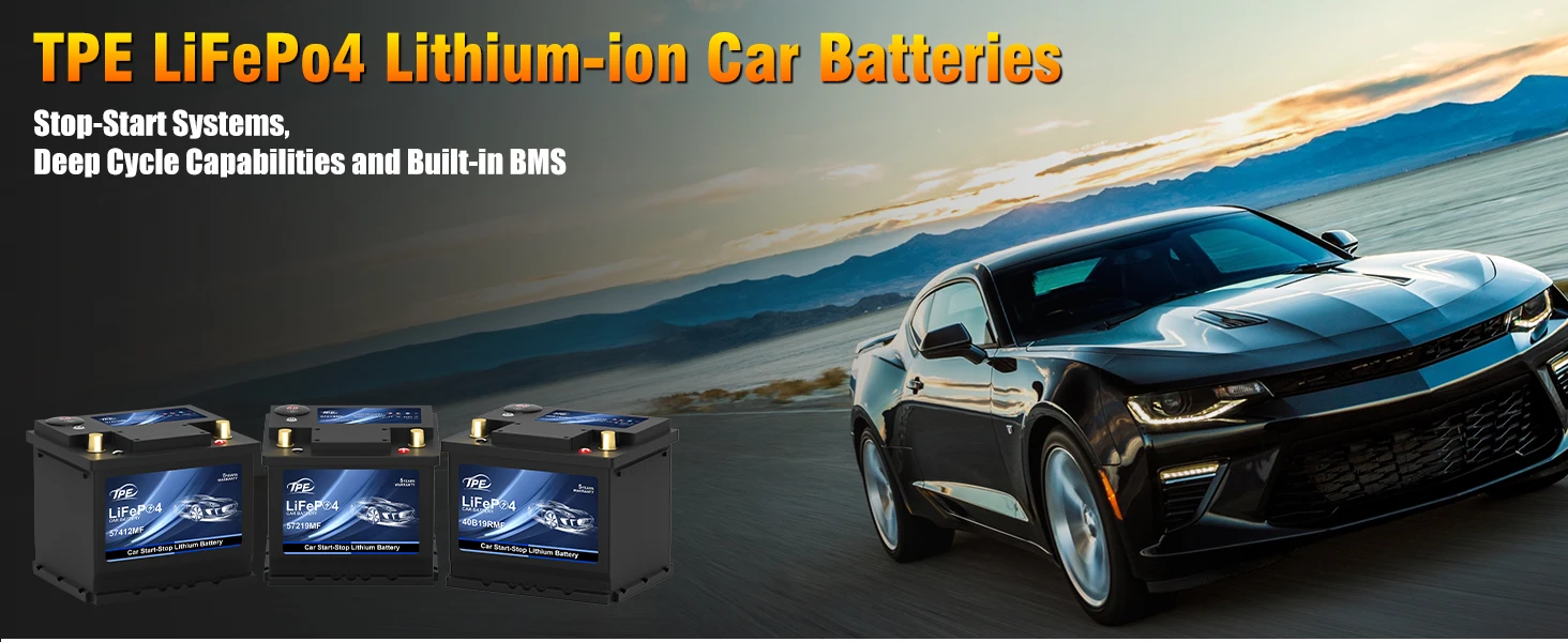 LiFePO4 Battery High CCA 1200 Highest Performance 12.8V 74Ah Car Start-Stop Lithium Iron Automotive Battery Support Your Brand manufacture