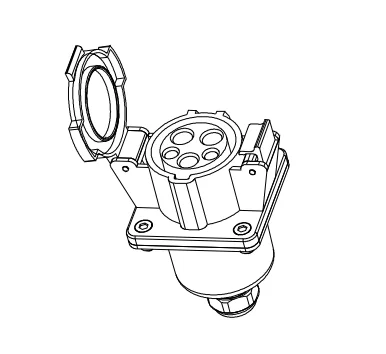 New 16A 1Phase Electric Vehicle Charging Connector Type1 SAE J1772 EVSE EV Charging Inlet Socket Terminal Connector for EV