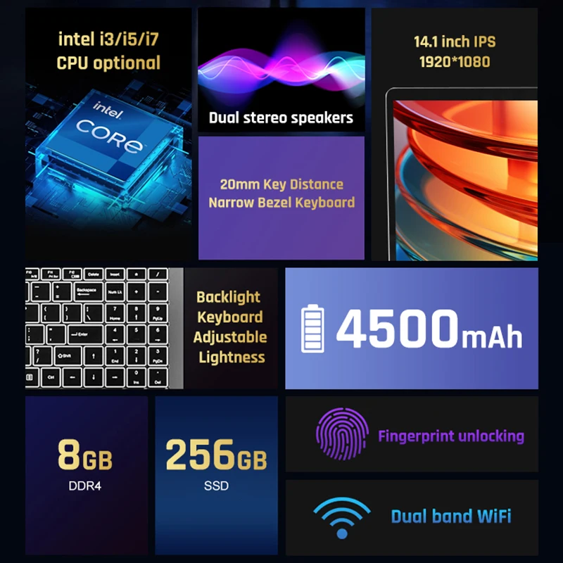 New Design in Tel Notebook Wind Ows 11 Laptop Computer China Factory  Cheap Laptop Computers Netbook Good Price Laptops