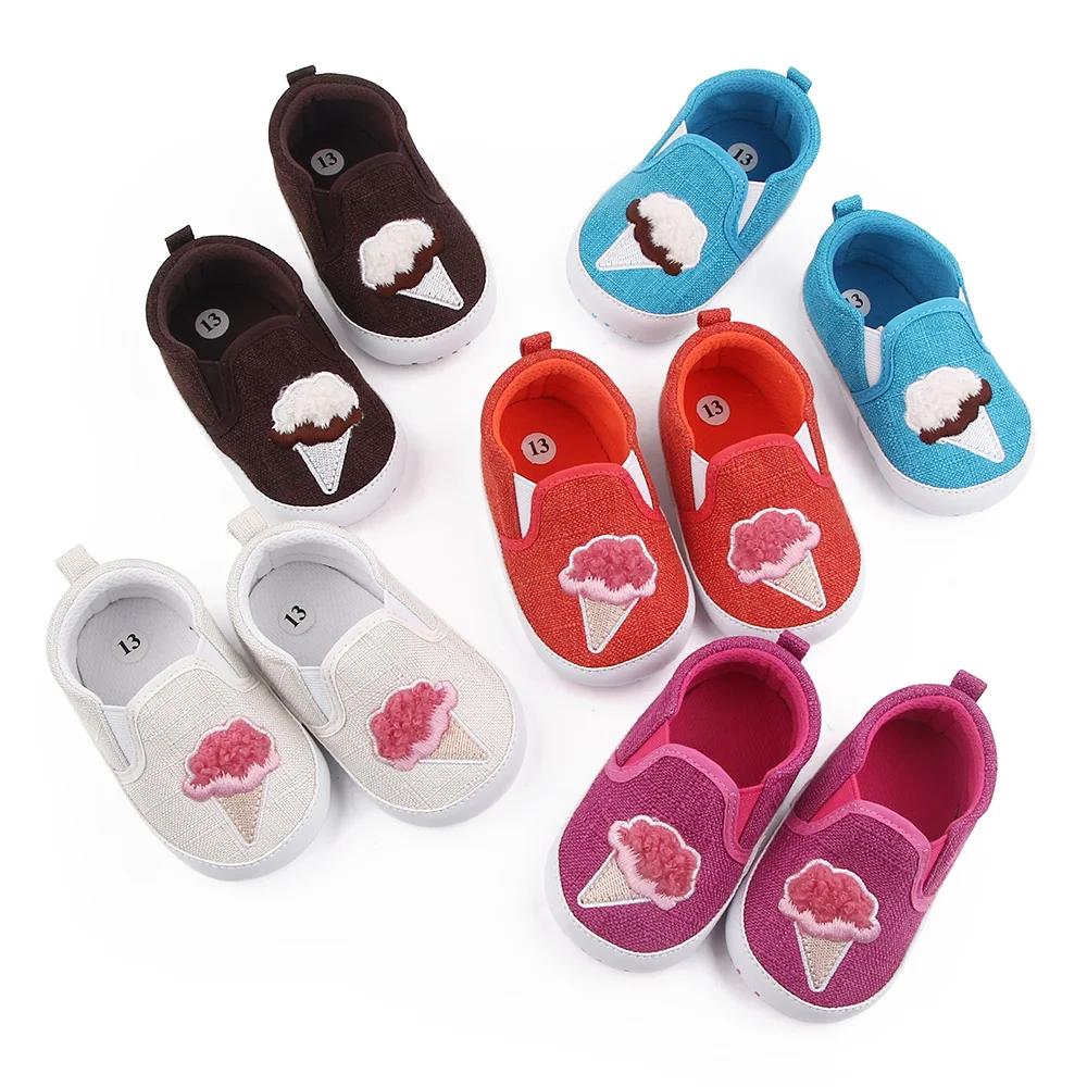 New Baby Shoes Solid Cute Ice Cream Breathable Casual Newborn Baby Toddler Shoes details