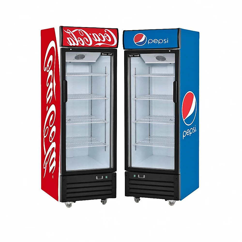 235L Red Bull Slim Fridge - Efficient Beverage Cooler with Glass
