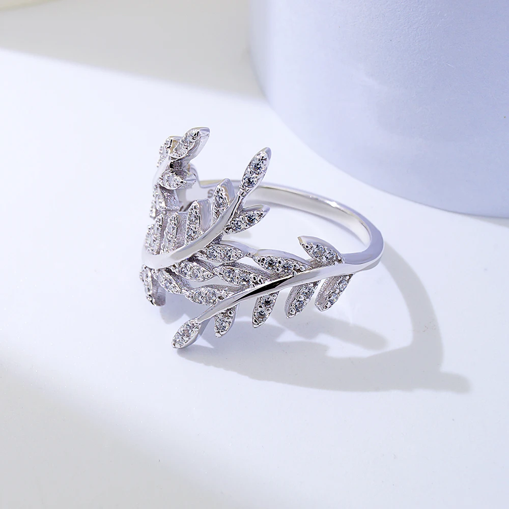 SAR Jewellery Leaf ring with Onyx 17号 SAR Jewellery Leaf ring with Onyx 17号 Angel Onyx Gemstone