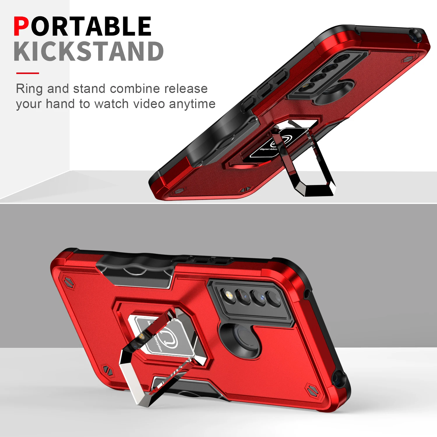 Luxury TCL 20 XE Phone Case Multicolored Full Protection Hardware Kickstand Shockproof Armor Design Made Durable TPU Material Luxury TCL 20 XE Phone Case Multicolored Full Protection Hardware Kickstand Shockproof Armor Design Made Durable TPU Material
