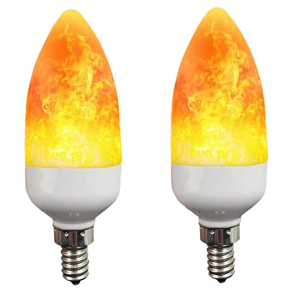 Led-kerzenlampen 2w E12 E14 Led-kerzenbirne Mit 3 Modi Flammeneffekt-glühbirne Für Heim-,Hotel- Und Bar-dekoration