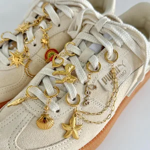 Ilona Fashion Accessories Shoe Chain Diy Charm Stainless Steel Charms for Jewelry Making Enamel Shell Shoe Decorations