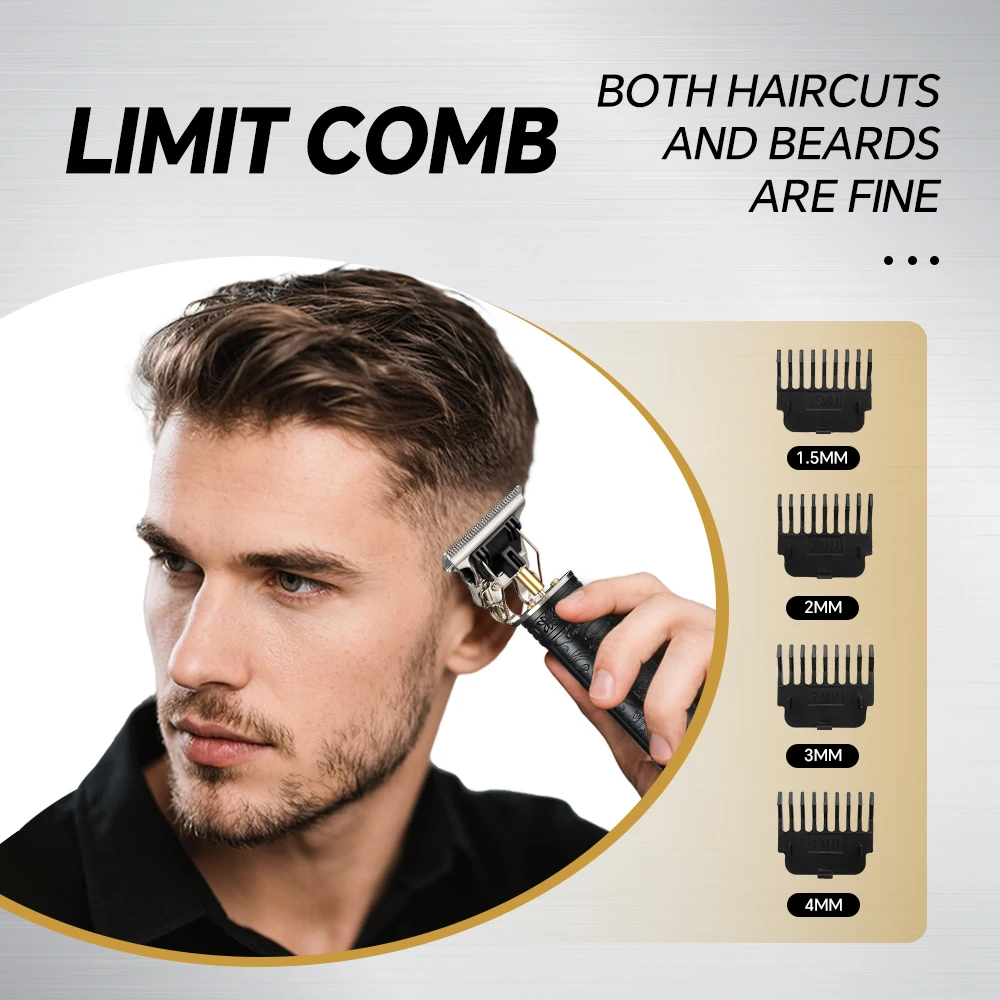 Professional Rechargeable USB Electric Hair Trimmer for Clipper for Men Stainless Steel Blade for Home Hotel Outdoor and RV Use factory