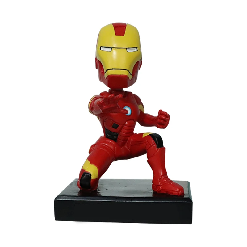تصنيع بالجملة تماثيل راتينجية بأبطال خارقين أمريكيين قابلة للتخصيص، مجسمات تذكارية بوبلهيد لتزيين المكتب أو المنزل