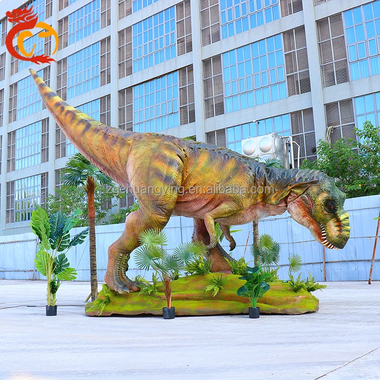 Dinosaur World Decorations Realistic Robot Animatronic Trex Zigong Dinosaur Amusement Park Equipment T-rex Statue Moving