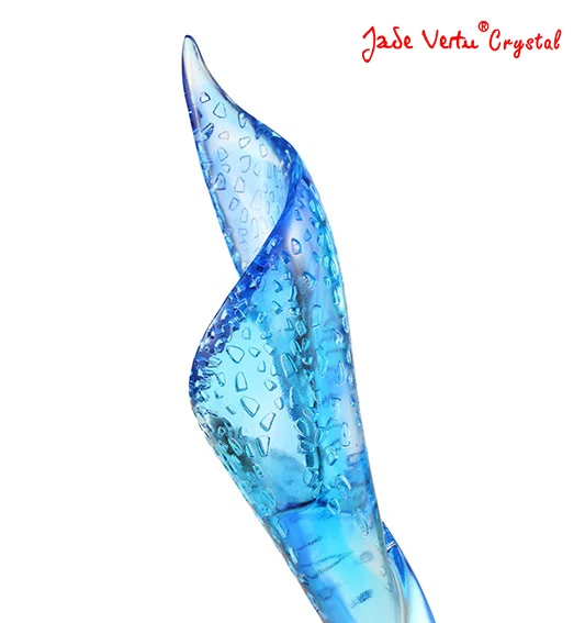 Jadevertu Creative Design Pate De Verre Crystal Trophy Excellent Employee Annual Ceremony Awardscrystal Trophy Custom