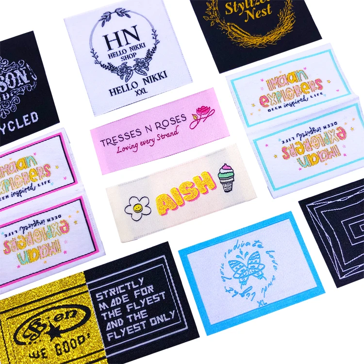 Пользовательские тканые этикетки для ковров железные самоклеящиеся пользовательские