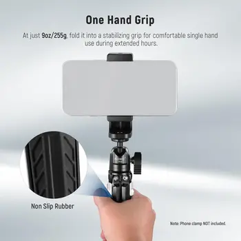 NEEWER Mini Metal Table Tripod with 360° Ball Head, Supports Vertical Recording and Handle, Portable Travel Tripod with 1/4 detail image