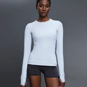 Custom Logo Sportswear Long Sleeve Sports Top Breathable Outdoors Workout Slim Fit Quick Dry Gym Yoga Top