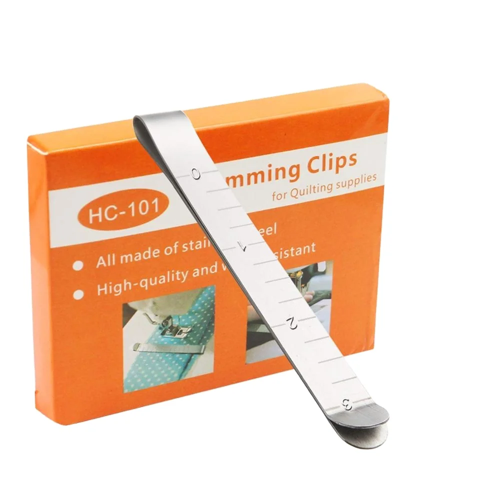 Box of 20 Stainless Steel Hemming Clips 3 Inches Measurement Ruler Sewing Clips 