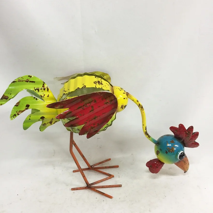 Cartoon-style Metal Bird figurine