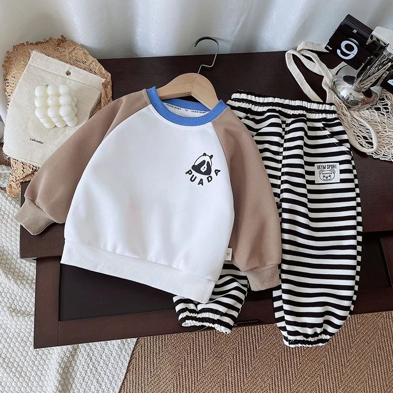 2024 vente d'usine pas cher enfants vêtements dessin animé Panda