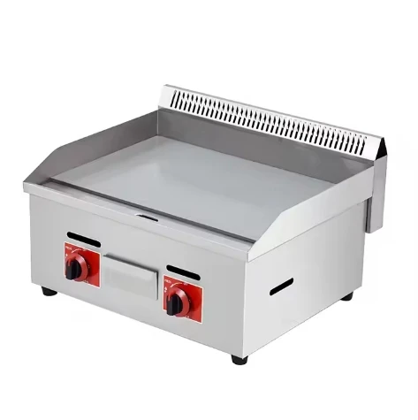 Gas Griddle Industrial Restaurant Equipment Stainless Steel Counter Top Flat Plate for Bbq/Restaurant Dual thermostat